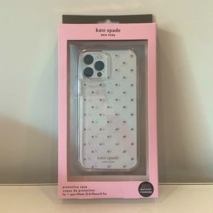 2/$40 💛 Kate Spade New York Pin Dot iPhone 12/ 12 Pro Hard Shell Phone Case